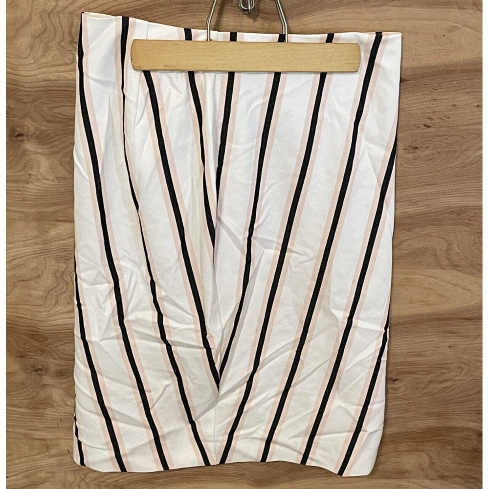 WHBM  White House Woman’s Sz 0 Straight pencil Skirt Lined Zip Black White Pink